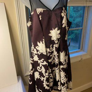 TRIXXI Burgundy and white Floral Dress Size XL new with tags
